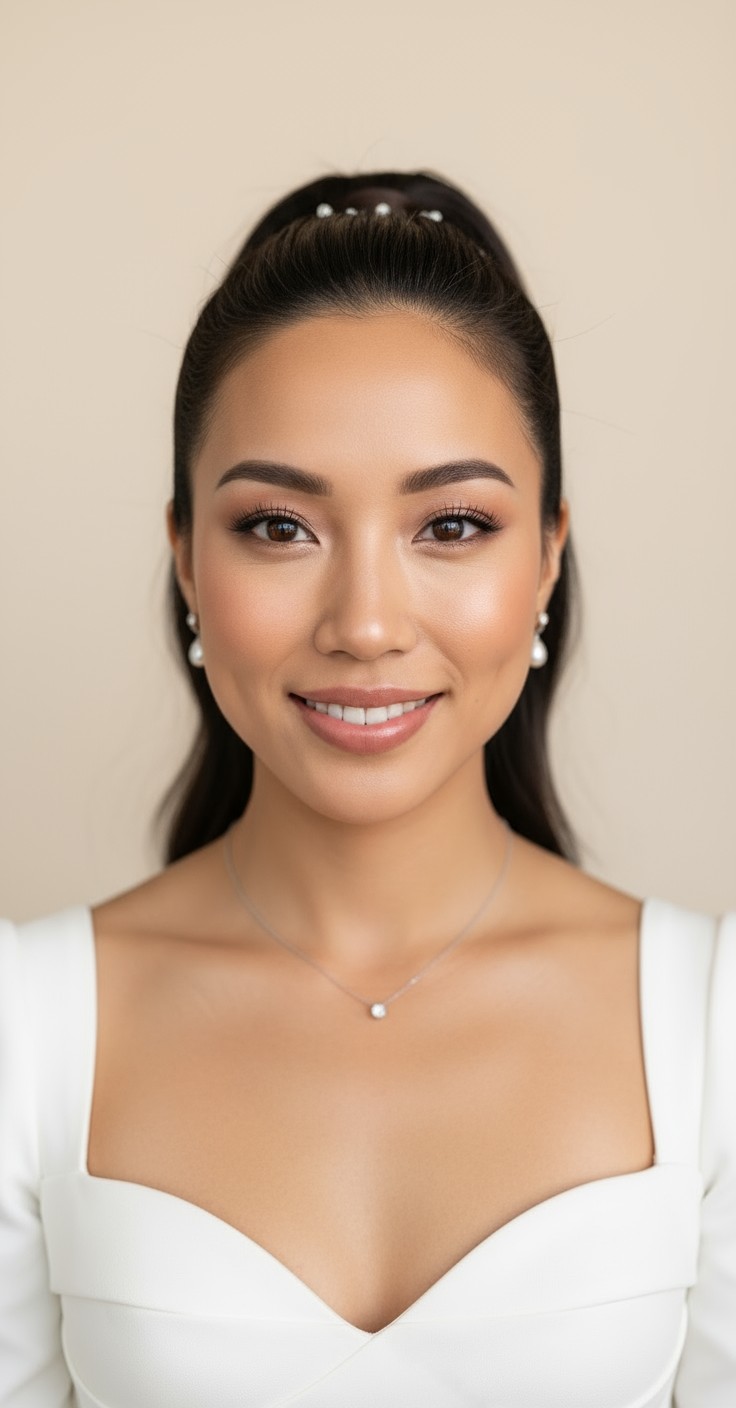 After Ponytail Updo Wedding